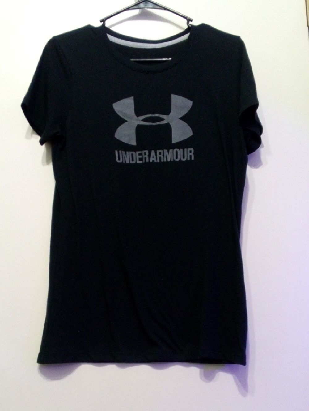 Under Armour Black Short-Sleeve Logo Tee